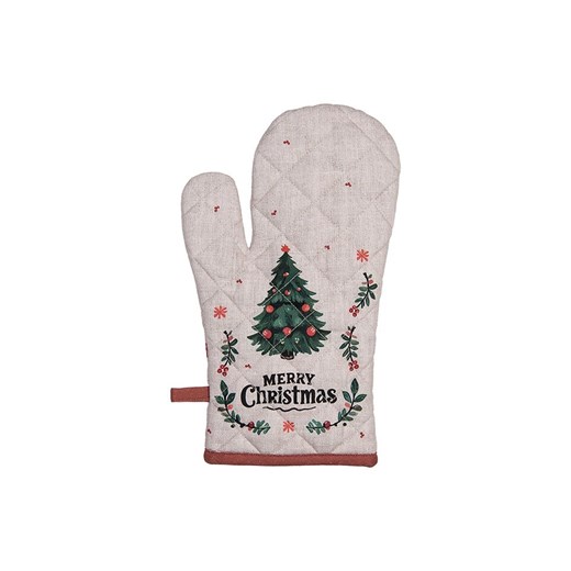 Clayre &amp; Eef Rękawica kuchenna w kolorze beżowo-zielonym - 30 x 18 cm ze sklepu Limango Polska w kategorii Tekstylia kuchenne - zdjęcie 187601441