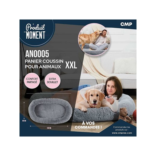 The Concept Factory Legowisko w kolorze antracytowym dla psa - 150 x 80 cm ze sklepu Limango Polska w kategorii Dla zwierząt - zdjęcie 187601481