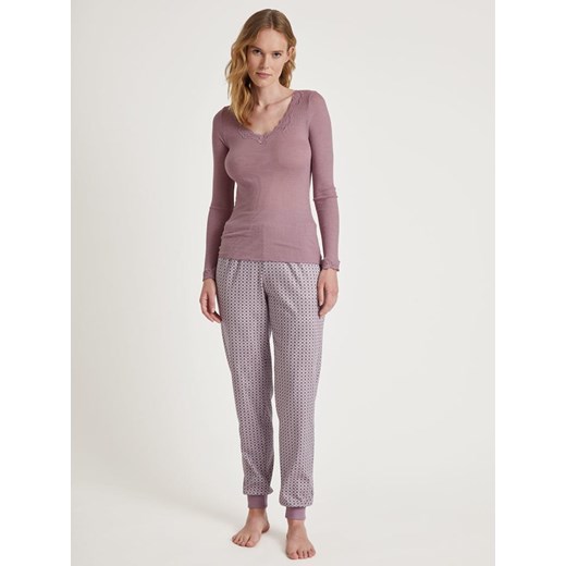 Calida Wełniana koszulka w kolorze szaroróżowym ze sklepu Limango Polska w kategorii Bluzki damskie - zdjęcie 187601841