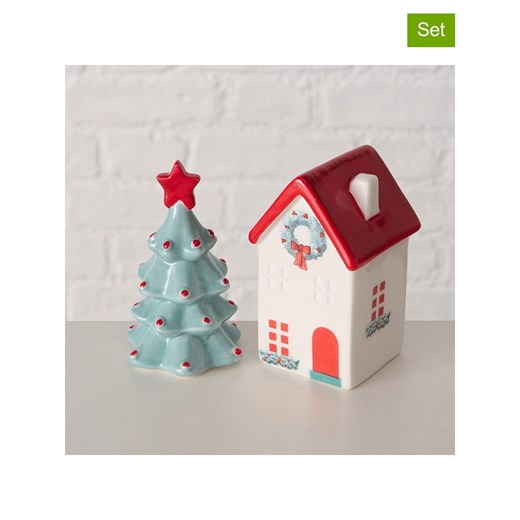 Boltze Dekoracje (2 szt.) &quot;Nilla&quot; w kolorze czerwono-miętowym ze sklepu Limango Polska w kategorii Dekoracje - zdjęcie 187602063