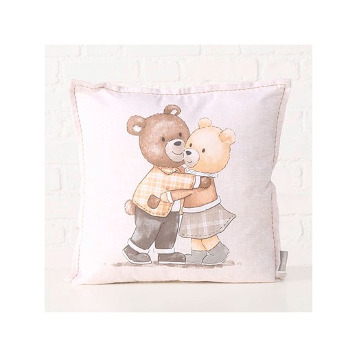 Boltze Poduszka &quot;Henry&quot; w kolorze biało-jasnobrązowym - 45 x 45 cm ze sklepu Limango Polska w kategorii Poduszki dekoracyjne - zdjęcie 187602073