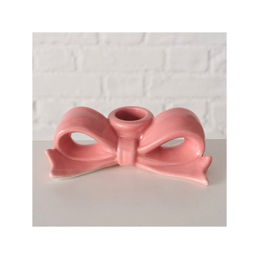 Boltze Świecznik &quot;Bow&quot; w kolorze jasnoróżowym - wys. 4 cm ze sklepu Limango Polska w kategorii Świeczniki - zdjęcie 187602094