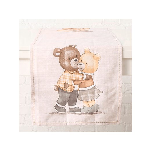 Boltze Bieżnik &quot;Henry&quot; w kolorze biało-brązowym - 140 x 40 cm ze sklepu Limango Polska w kategorii Obrusy i bieżniki - zdjęcie 187602103