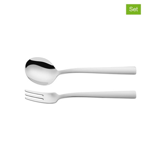 Zwilling 2-częściowy zestaw sztućców w kolorze srebrnym do spaghetti - dł. 20 cm ze sklepu Limango Polska w kategorii Sztućce - zdjęcie 187602434