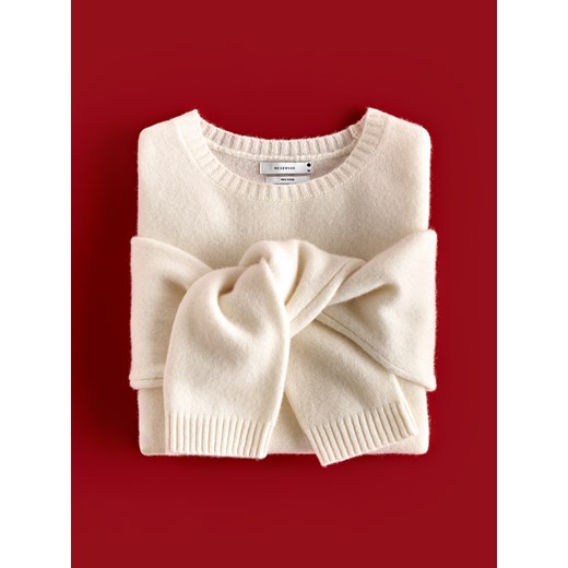 Reserved - Wełniany sweter - kremowy Reserved XL Reserved
