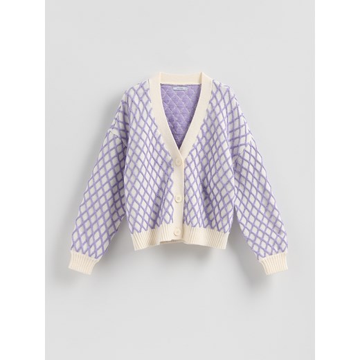 Reserved - Kardigan ze strukturalnym wzorem - wielobarwny ze sklepu Reserved w kategorii Swetry damskie - zdjęcie 187602983