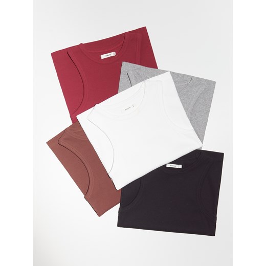 Reserved - Bawełniany top - biały ze sklepu Reserved w kategorii Bluzki damskie - zdjęcie 187603024