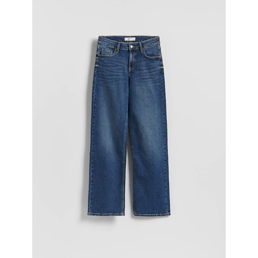 Reserved - Jeansy straight - granatowy ze sklepu Reserved w kategorii Jeansy damskie - zdjęcie 187603080