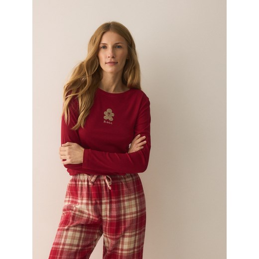 Reserved - Dwuczęściowa piżama - czerwony ze sklepu Reserved w kategorii Piżamy damskie - zdjęcie 187603154