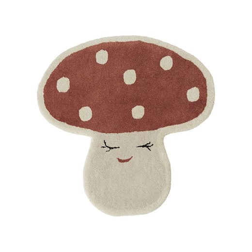 OYOY mini Dywan &quot;Malle Mushroom Rug&quot; w kolorze czerwono-kremowym - 77 x 75 cm ze sklepu Limango Polska w kategorii Tekstylia dziecięce - zdjęcie 187603254
