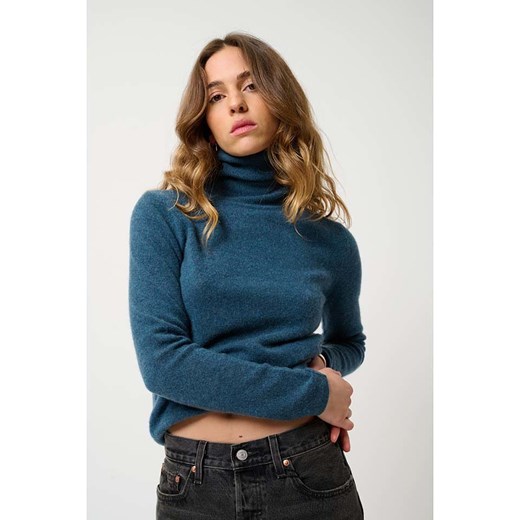 AUTHENTIC CASHMERE Kaszmirowy golf &quot;Bise&quot; w kolorze niebieskim ze sklepu Limango Polska w kategorii Swetry damskie - zdjęcie 187603293
