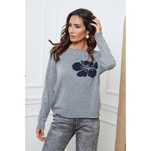 So Cachemire Sweter &quot;Lambi&quot; w kolorze szarym ze sklepu Limango Polska w kategorii Swetry damskie - zdjęcie 187603480