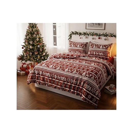 Colourful Cotton Komplet pościeli w kolorze czerwonym ze sklepu Limango Polska w kategorii Pościele - zdjęcie 187603543