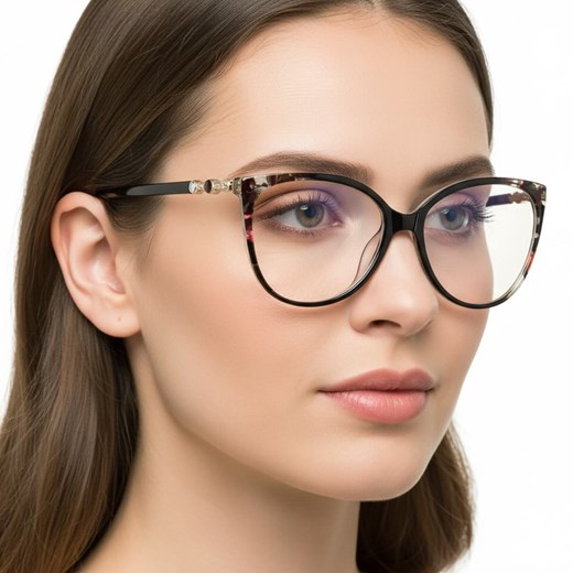 Okulary damskie z filtrem BLUE LIGHT do komputera zerówki EST-107K ze sklepu Stylion w kategorii Okulary zerówki damskie - zdjęcie 187603861