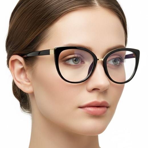 Okulary damskie z filtrem BLUE LIGHT do komputera zerówki EST-111K-1 Estillo ze sklepu Stylion w kategorii Okulary zerówki damskie - zdjęcie 187603863