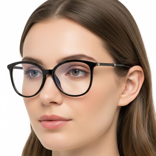 Okulary damskie z filtrem BLUE LIGHT do komputera zerówki EST-112K-1 Estillo ze sklepu Stylion w kategorii Okulary zerówki damskie - zdjęcie 187603864