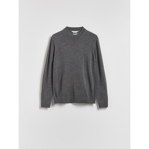 Reserved - Sweter z wełny merino - szary ze sklepu Reserved w kategorii Swetry męskie - zdjęcie 187604373