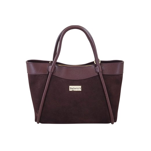 Elegancka torebka ze skóry zamszowej - Bordowa ze sklepu butyolivier w kategorii Kuferki - zdjęcie 187604873