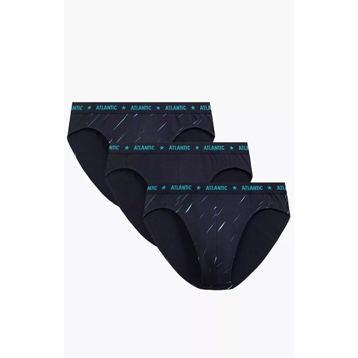 Atlantic 3-pack slipy męskie sport 3MP-207-GRANATOWY, Kolor granatowy, Rozmiar L, ATLANTIC ze sklepu Primodo w kategorii Majtki męskie - zdjęcie 187605291