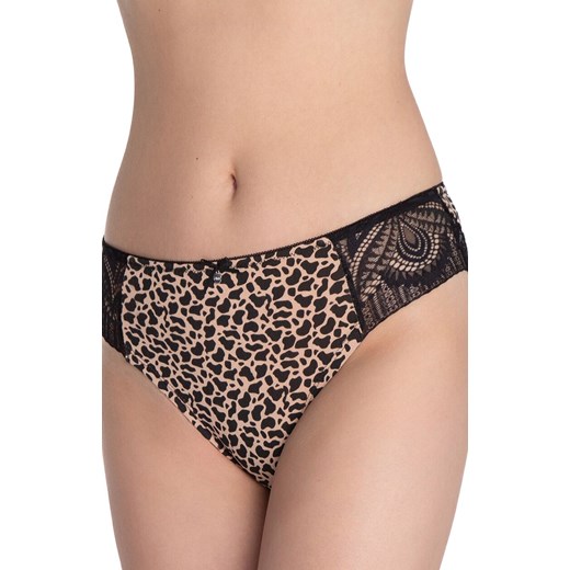 2-pak bawełniane figi damskie L-1589BI, Kolor beżowo-czarny, Rozmiar L, LAMA ze sklepu Primodo w kategorii Majtki damskie - zdjęcie 187605342