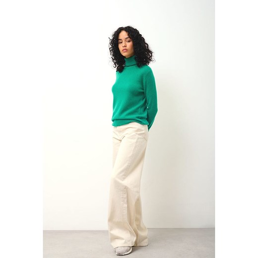 AUTHENTIC CASHMERE Kaszmirowy golf &quot;Bise&quot; w kolorze zielonym ze sklepu Limango Polska w kategorii Swetry damskie - zdjęcie 187605452