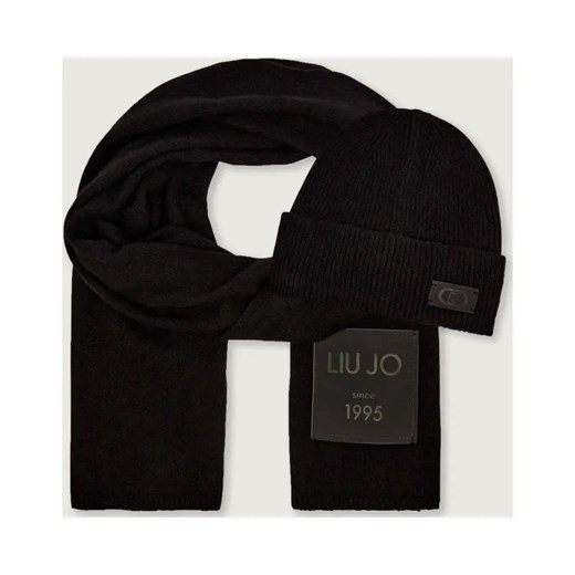 Liu Jo Szal + czapka | z dodatkiem wełny ze sklepu Gomez Fashion Store w kategorii Czapki zimowe damskie - zdjęcie 187606023
