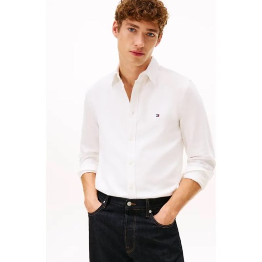 Tommy Hilfiger Koszula DOBBY | Slim Fit ze sklepu Gomez Fashion Store w kategorii Koszule męskie - zdjęcie 187606671