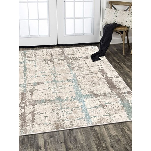 Mioli Bawełniany dywan w kolorze beżowo-jasnobrązowo-błękitnym ze sklepu Limango Polska w kategorii Dywany - zdjęcie 187606673