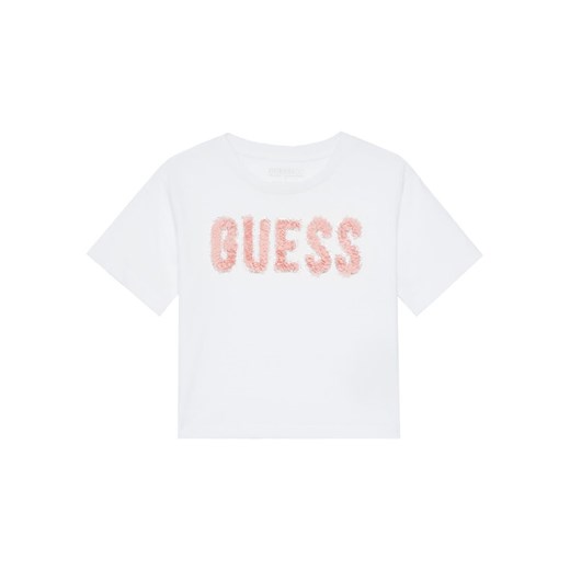 Guess T-Shirt J5YI47 K8HM4 Biały Relaxed Fit ze sklepu MODIVO w kategorii Bluzki dziewczęce - zdjęcie 187606762