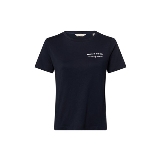Gant Koszulka damska Kobiety Bawełna granatowy jednolity ze sklepu vangraaf w kategorii Bluzki damskie - zdjęcie 187607003