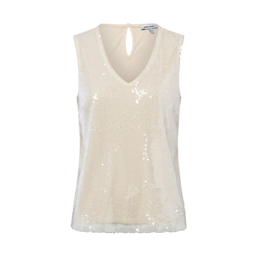 More & More Damski top z cekinami Kobiety Bawełna beżowy jednolity ze sklepu vangraaf w kategorii Bluzki damskie - zdjęcie 187607010