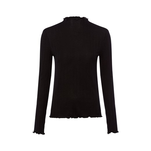 Opus Damska koszulka z długim rękawem Kobiety czarny jednolity ze sklepu vangraaf w kategorii Bluzki damskie - zdjęcie 187607021