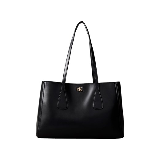 Calvin Klein Damski shopper Kobiety czarny jednolity ze sklepu vangraaf w kategorii Torby Shopper bag - zdjęcie 187607081