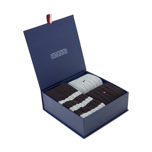 Tommy Hilfiger Męskie 3-pak skarpet w pudełku prezentowym Mężczyźni jasny szary jednolity ze sklepu vangraaf w kategorii Skarpetki męskie - zdjęcie 187607100