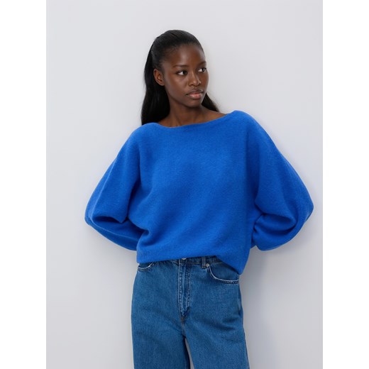 Reserved - Sweter z domieszką wełny - niebieski ze sklepu Reserved w kategorii Swetry damskie - zdjęcie 187607593