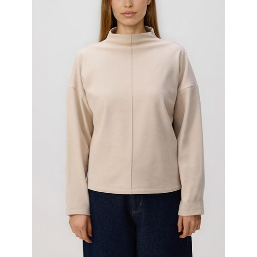Reserved - Bluzka z przeszyciem - kremowy ze sklepu Reserved w kategorii Bluzki damskie - zdjęcie 187608190