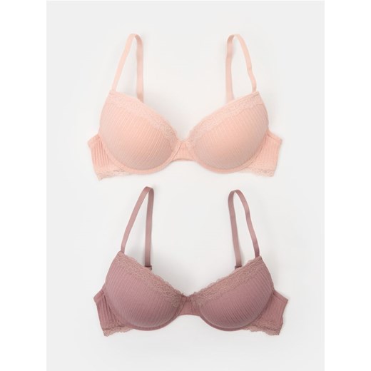 Sinsay - Biustonosz push-up 2 pack - wielobarwny ze sklepu Sinsay w kategorii Biustonosze - zdjęcie 187609943