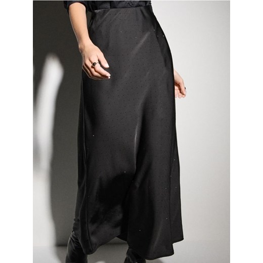 Sinsay - Spódnica maxi z połyskującą aplikacją - czarny ze sklepu Sinsay w kategorii Spódnice - zdjęcie 187609952