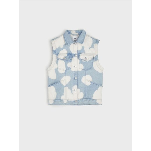 Sinsay - Kamizelka jeansowa - niebieski ze sklepu Sinsay w kategorii Kamizelki dziewczęce - zdjęcie 187610020