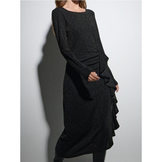 Sinsay - Elegancka sukienka midi - czarny ze sklepu Sinsay w kategorii Sukienki - zdjęcie 187610192