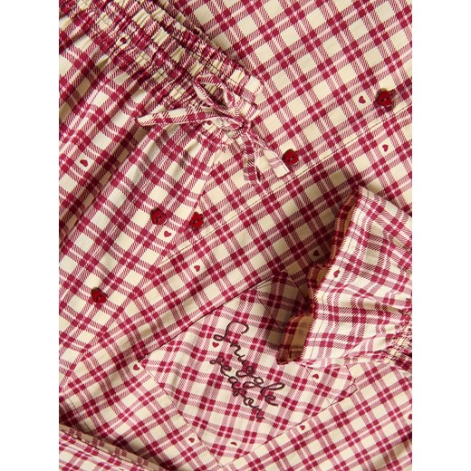 Reserved - Dwuczęściowa piżama w kratkę - czerwony ze sklepu Reserved w kategorii Piżamy damskie - zdjęcie 187611093