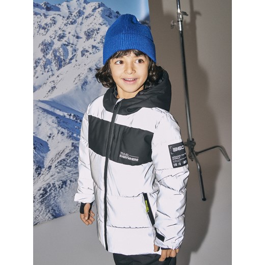 Reserved - Odblaskowa kurtka z ociepleniem - jasnoszary ze sklepu Reserved w kategorii Kurtki chłopięce - zdjęcie 187611124