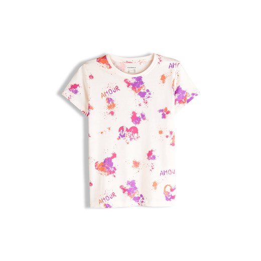 GATE Bawełniana koszulka z nadrukiem 8Y ze sklepu gateshop w kategorii Bluzki dziewczęce - zdjęcie 187611234