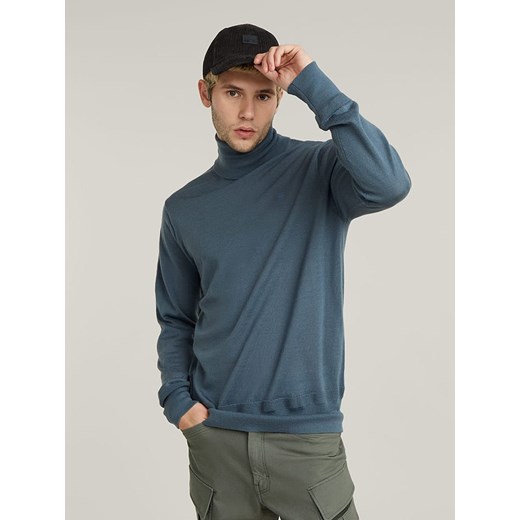 G-Star Wełniany sweter w kolorze niebieskim ze sklepu Limango Polska w kategorii Swetry męskie - zdjęcie 187612931