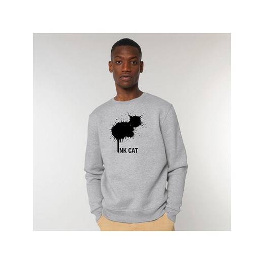 WOOOP Bluza &quot;Ink cat&quot; w kolorze szarym ze sklepu Limango Polska w kategorii Bluzy męskie - zdjęcie 187612960