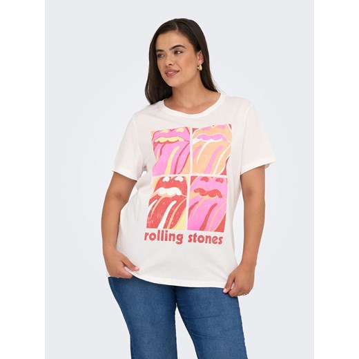 ONLY Carmakoma Koszulka w kolorze białym ze sklepu Limango Polska w kategorii Bluzki damskie - zdjęcie 187613294