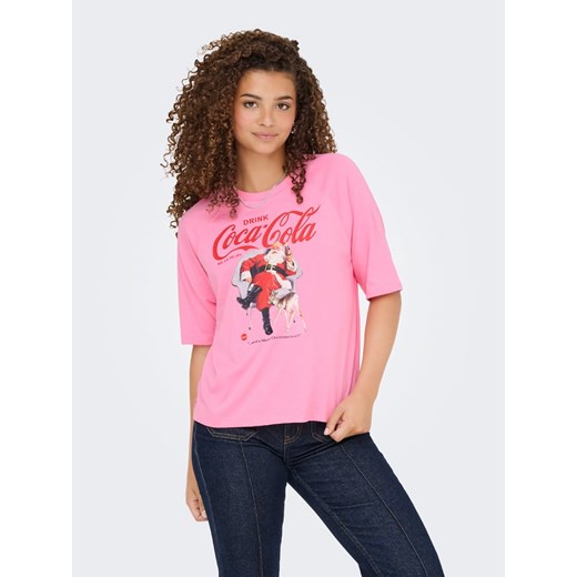 ONLY Koszulka w kolorze jasnoróżowym ze sklepu Limango Polska w kategorii Bluzki damskie - zdjęcie 187613513