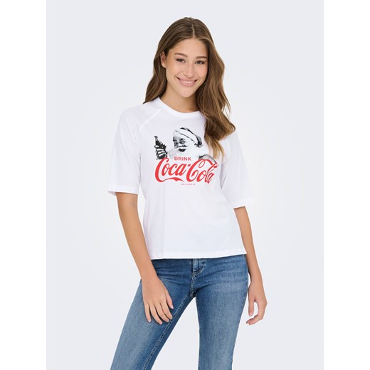 ONLY Koszulka w kolorze białym ze sklepu Limango Polska w kategorii Bluzki damskie - zdjęcie 187613520