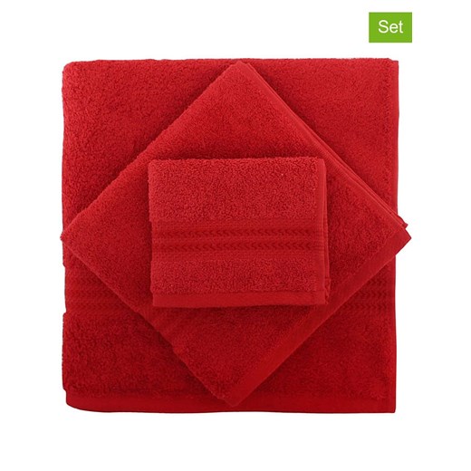 Elizabed 3-częściowy zestaw &quot;Rainbow&quot; w kolorze czerwonym ze sklepu Limango Polska w kategorii Ręczniki - zdjęcie 187613654