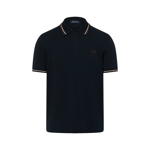 Fred Perry Męska koszulka polo Mężczyźni Bawełna granatowy jednolity ze sklepu vangraaf w kategorii T-shirty męskie - zdjęcie 187613930